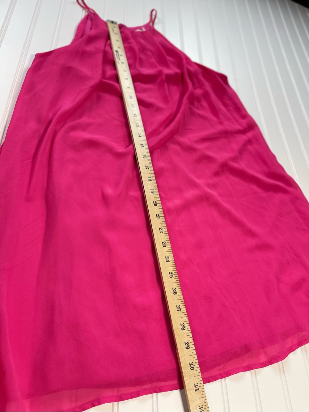 Lush Fuchsia Pink Pleated Halter Swing Dress | Large | Y2K Barbiecore - Picture 4 of 8